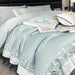 Luxury Rose Butterfly Embroidery 4-Piece Egyptian Cotton Bedding Set