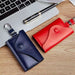 Leather Key Wallet Organizer with Stylish Multi-functional Design