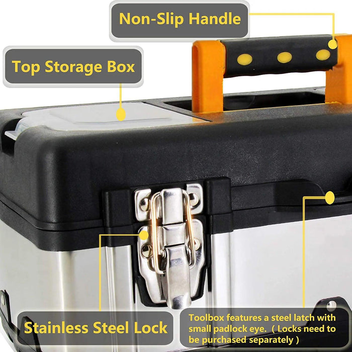 Heavy-Duty Stainless Steel Tool Storage Box for Professionals