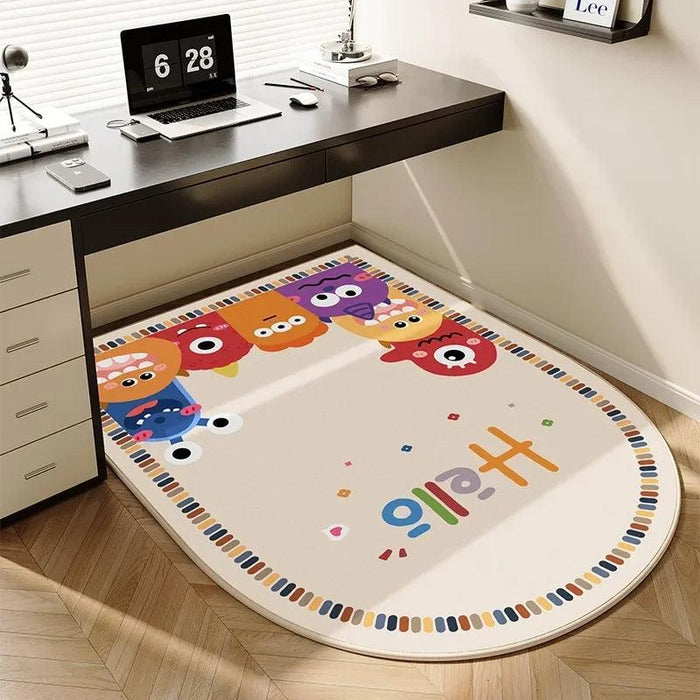 Playful Cartoon Non-Slip Chair Mat - Fun and Functional Office Accessory