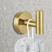 Set of 4 Opulent Gold Stainless Steel Towel Hooks for Stylish Bathroom Organization