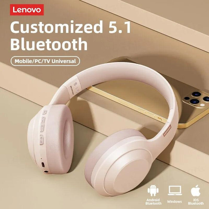 Lenovo TH10 Wireless ANC Stereo Headphones with Powerful Bass and Sweat-Resistant Design