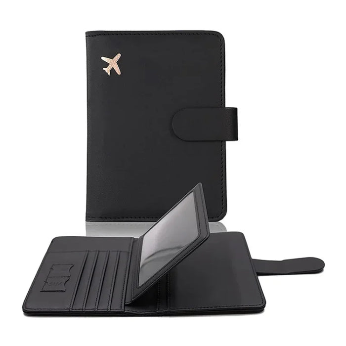 RFID-Blocking Travel Passport Wallet with Stylish Card Organizer