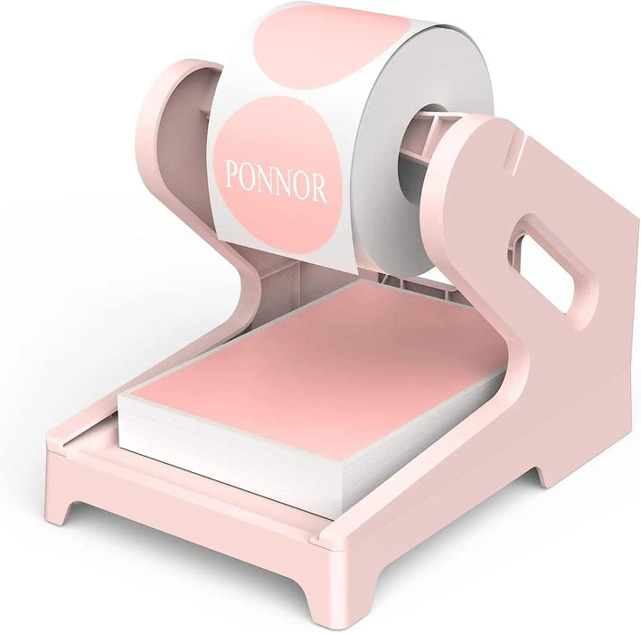 Chic Pink Label Printer Stand - Elegant and Space-Efficient Organizer