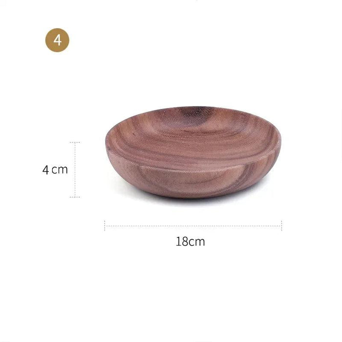 Elegant Rustic Wooden Bowl for Serving Salads and Fruits