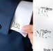 Personalized Stainless Steel Cufflinks for Men - Custom Engraved Elegance for Weddings and Gifts