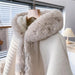 Fabulous Fur-Trimmed Batwing Poncho for Trendsetting Women