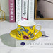 Charming Retro Ceramic Couple's Cup and Saucer Set - Elevate Your Drinking Moments at Home and Work