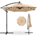 Solar-Powered 10ft LED Hanging Market Umbrella for Outdoor Spaces