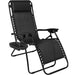 Luxury Zero Gravity Lounge Chairs Set with Accessories in Elegant Black