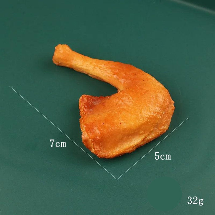 Lifelike PVC Chicken Drumstick Decor Props for Eye-Catching Displays and Photography