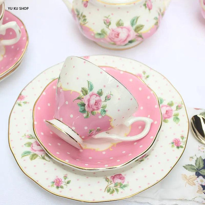 Elegant Nordic Bone China Tea Party Tableware Collection for Luxurious Moments