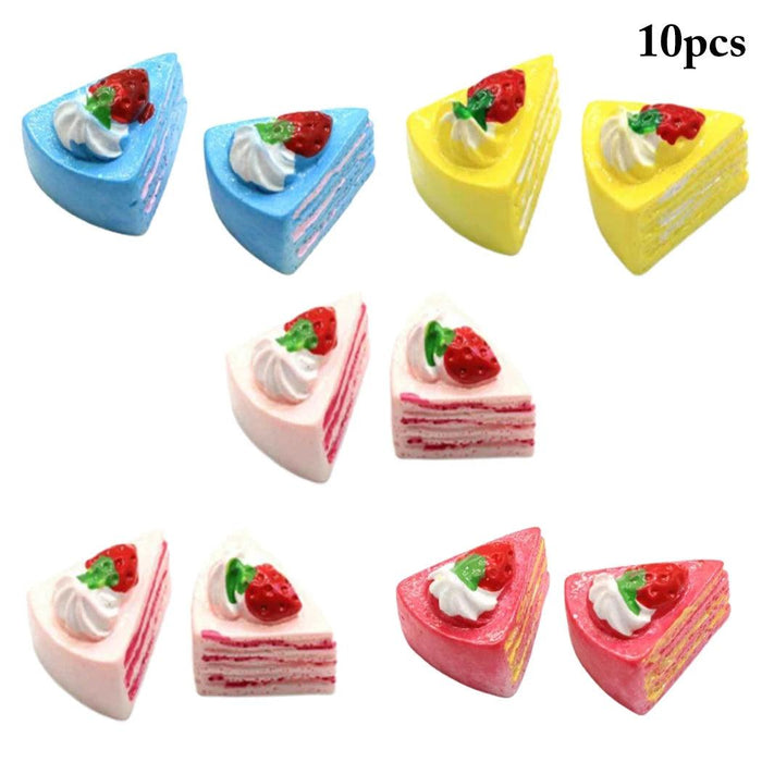 10-Piece Realistic Faux Fruit Cake Set for Photography and Display - Perfect for Cake Enthusiasts