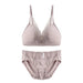 Silk Elegance: Eyelash Lace Rimless Lingerie Set in Natural Mulberry Silk