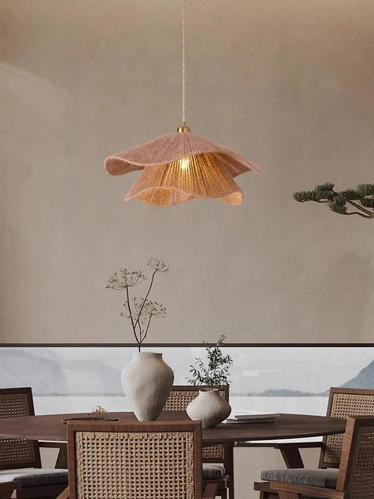 Japanese Wabi Sabi Hemp Rope Chandelier