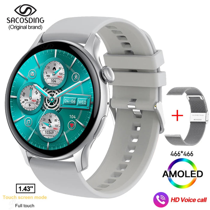 Stylish Women's Bluetooth Smartwatch with Customizable AMOLED Display and NFC Integration