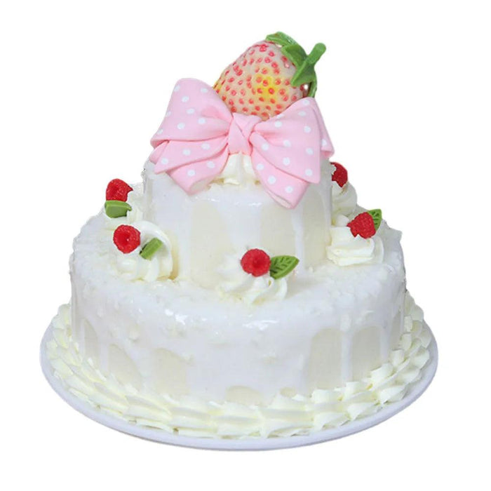 Elegant Faux Cake Model for Bakery Display and Photography - 1PC Decorative Food Replica