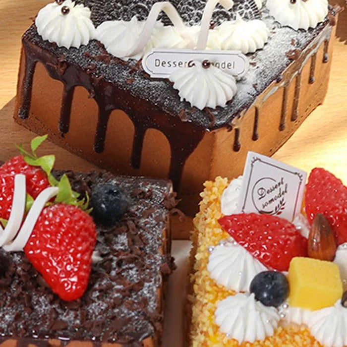 Realistic Faux Fruit Cake Model for Home Decor and Photography - 1PC FCYY-MIX2