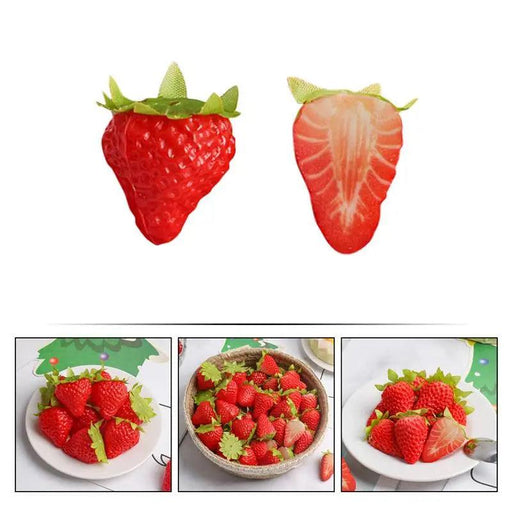 Charming 10-Piece Realistic Strawberry Home Decor and Craft Set