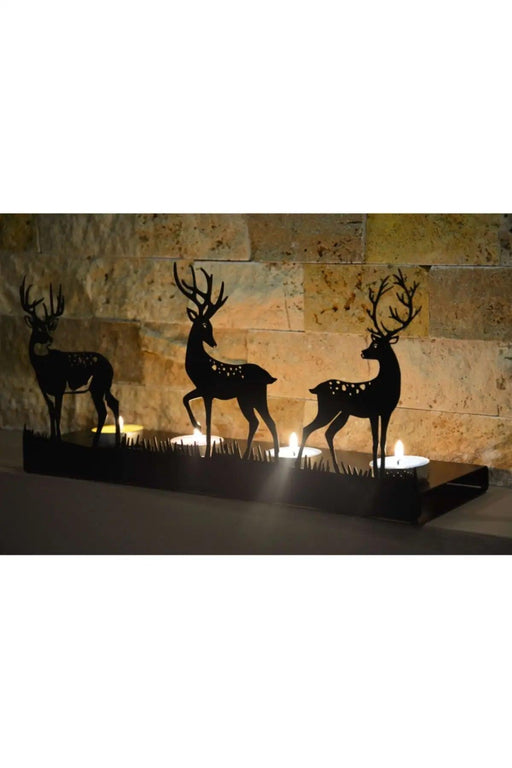 Elegant Rustic Deer Candle Holder for Serene Atmosphere