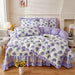 Chic Floral Ruffle Queen Bedding Set