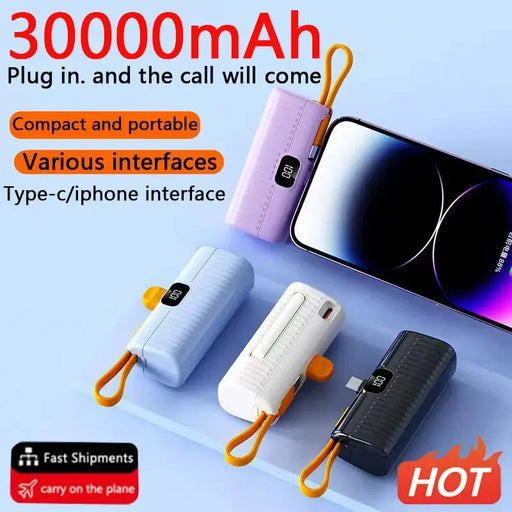 Ultimate 30000mAh Wireless Power Bank with Fast Charging for iPhone & Type-c Devices