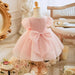 Magical Pearl and Bow Evening Gown for Girls