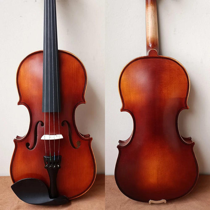 Beginner's Full-Size Handmade Matte Maple Violin Starter Kit