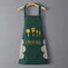 Chic Waterproof Apron for Culinary and Gardening Mastery - Adjustable Cotton-Linen Blend