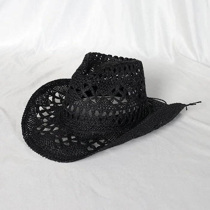 Lake Blue Western Cowboy Straw Hat Unisex with Adjustable Size