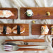 Elegant Wooden Serving Platter for Sushi, Dumplings, and Bakery Treats - Oblong Kitchen Essential
