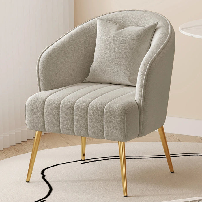 Scandinavian-Inspired Luxe Lamb Velvet Armchair with Comfort and Elegance