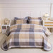 Elegant 100% Cotton Plaid Bedspread with Versatile Multi-Function Coverlet Set for Double Beds