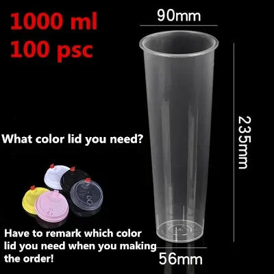 100-Pack Disposable Plastic Dessert Cups with Dome Lids for Cold Drinks and Smoothies
