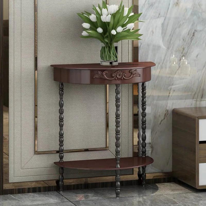 Chic European Wooden Console Table - Stylish Accent for Home Entryways