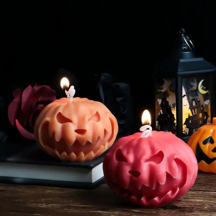 Spooky Pumpkin Silicone Candle Mold - Easy Release Non-Stick Epoxy Resin Molds