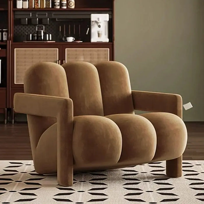 Luxurious Japanese Cream Single Sofa Chair - Chic Scandinavian Moroccan Aesthetic