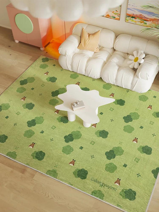 Whimsical Kids' Cartoon Plush Area Rug - Soft and Snuggly Floor Carpet