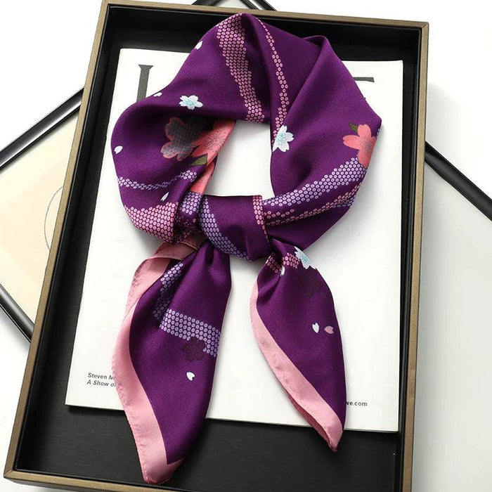 Chic Toddler Elegance: Luxurious 70x70cm Silk Scarf for Ages 6 Months to 4 Years