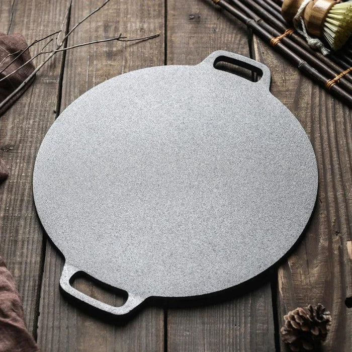 Versatile Cast Iron Pancake Pan with Coarse Grain Design and Non-Stick Coating