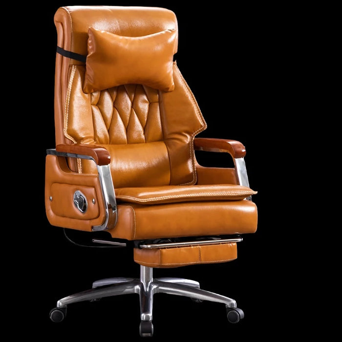 Ergonomic Faux Leather Gaming Recliner with 360-Degree Swivel