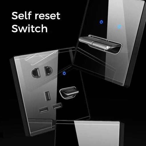 Elegant LED Crystal Glass Light Switch Panel - Versatile Multi-Gang Control System