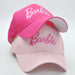 Disney Barbie Girls' Pink Embroidered Baseball Cap - Adjustable Fun Hat for Young Fashionistas