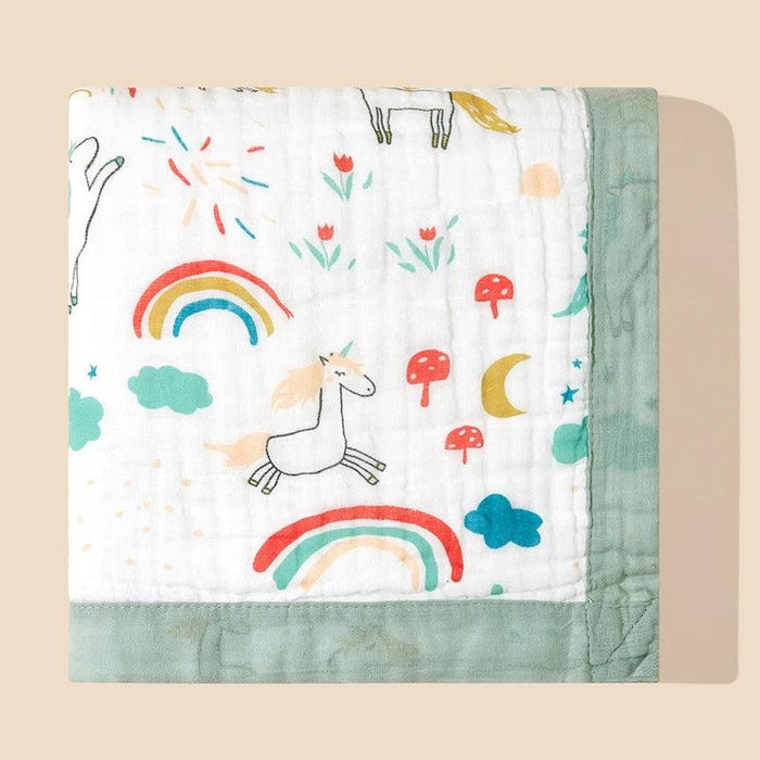 Charming Cartoon Cotton Swaddle Blanket for Infants - Multi-Functional Baby Wrap