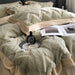 Plush Coral Velvet Winter Bedding Set with Cozy Duvet and Comforter