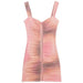 Chic Backless Mini Dress with Vibrant Tie Dye and Ruffles - Must-Have for Summer Parties