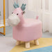 Charming Cartoon Animal Wooden Stool for Kids - Fun and Portable Shoe Changing Seat