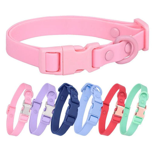 Personalized Waterproof PVC Dog Collar with Engraving Options