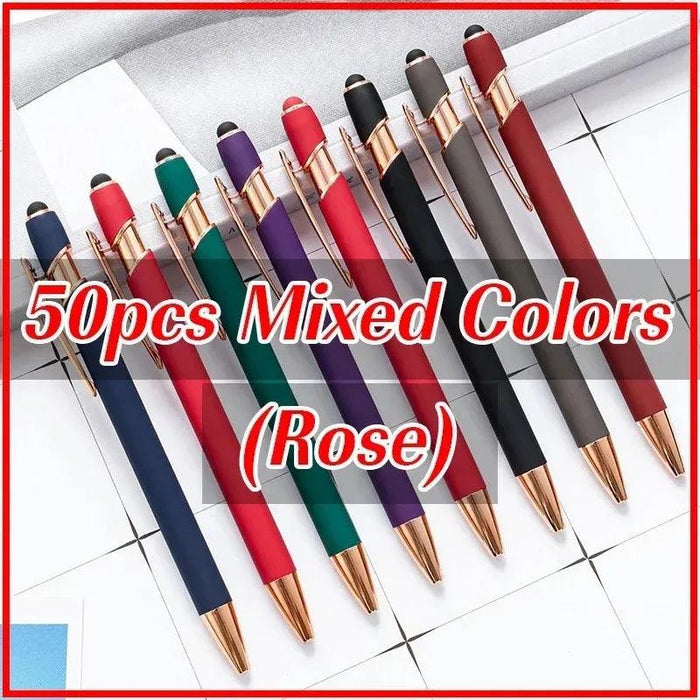 Customizable Metal Ballpoint Pens Set of 50 with Engraving