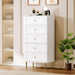 Sleek Modern 5-Drawer Dresser with Stylish Metal Legs - Perfect Storage for Any Room